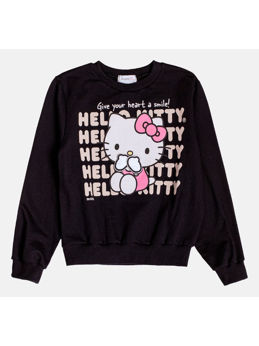 Casaco Escrita Hello Kitty Preto