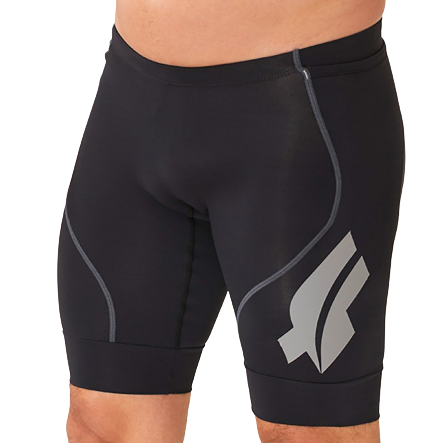 Bermuda Running Masculina Preto logo F Estanho