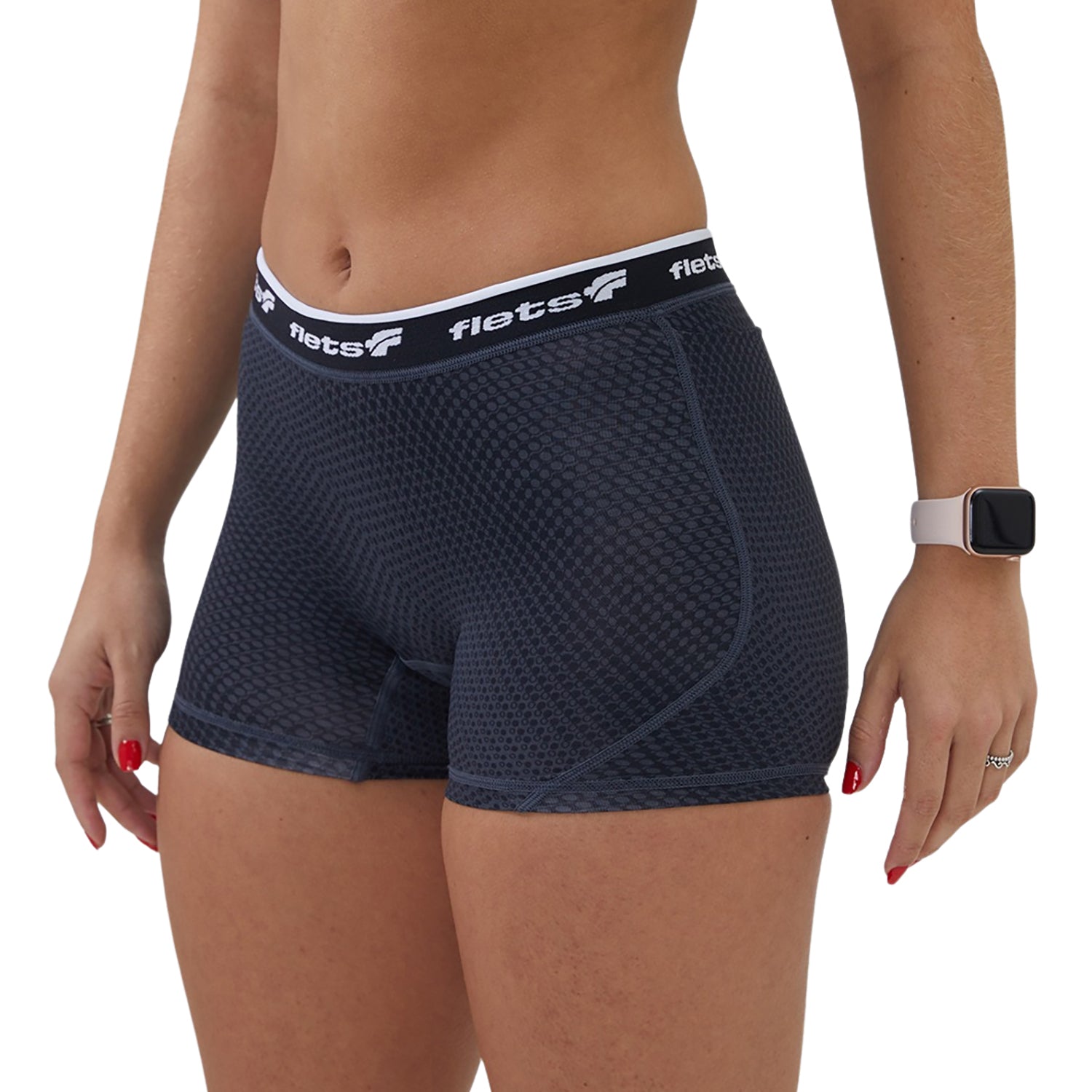 Shorts Curto de Compressão Feminino ffe Detalhe Branco