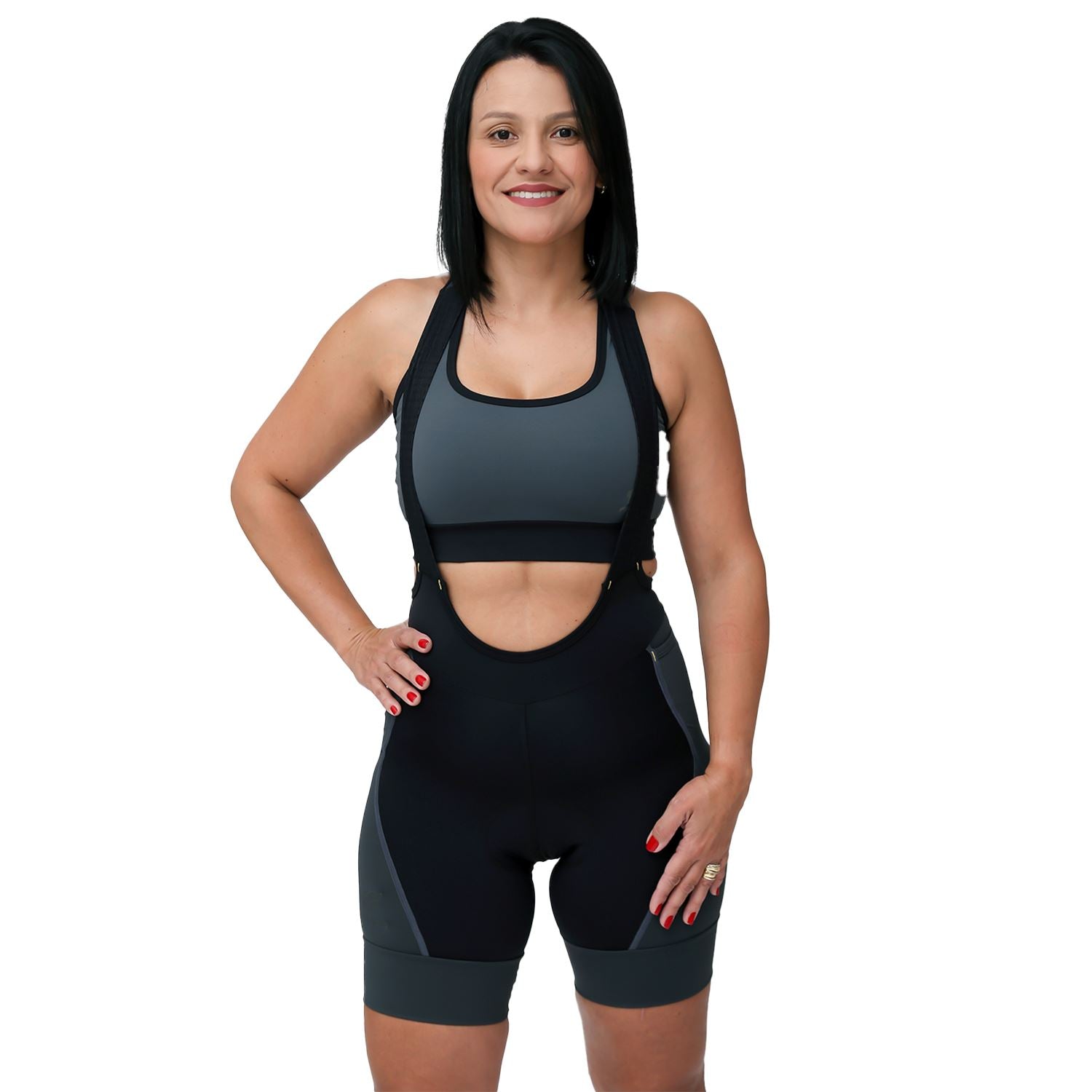 Bretelle Pee and Poop Easy Preto c/ Estanho Feminino