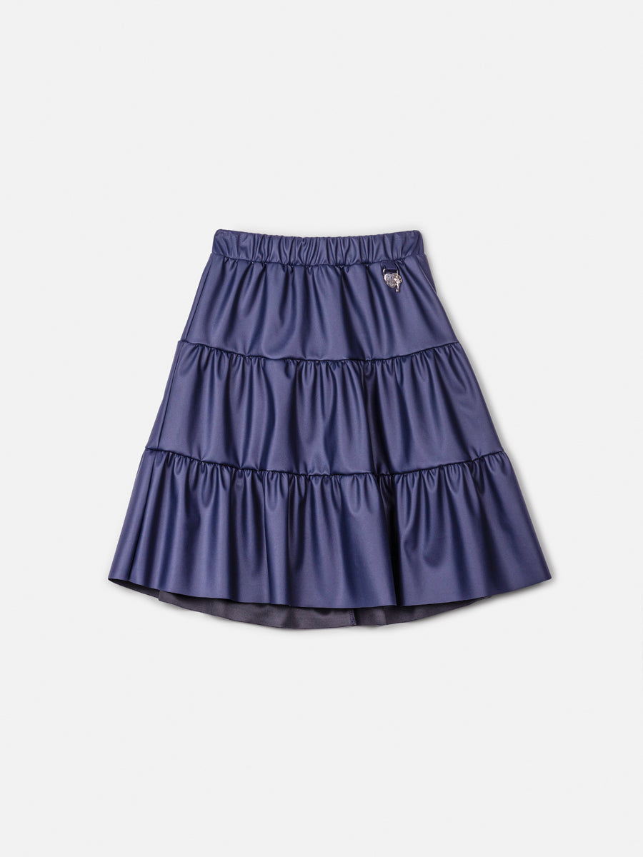 Saia Couro Azul Oceano