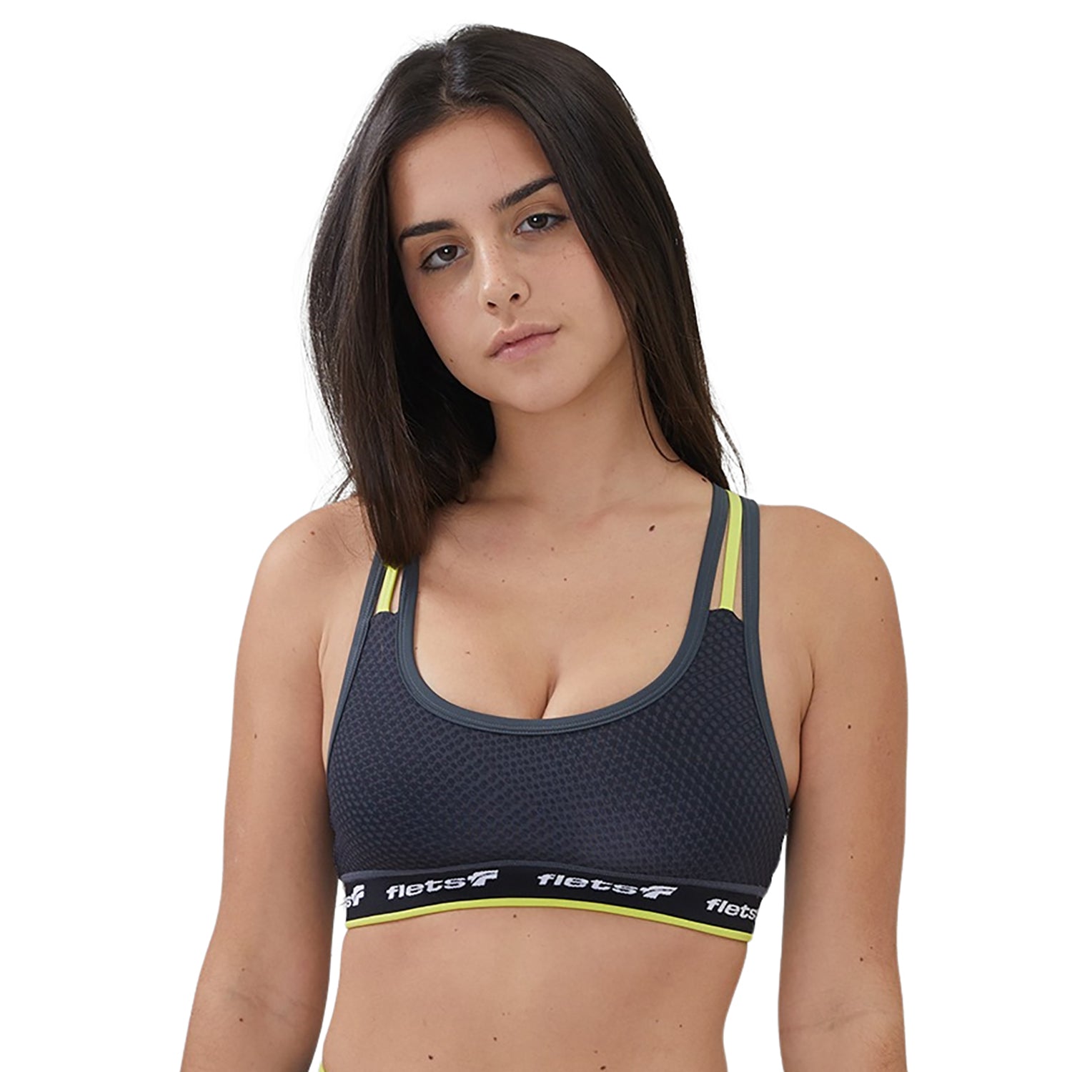 Top Alça Tripla ffe detalhe Verde