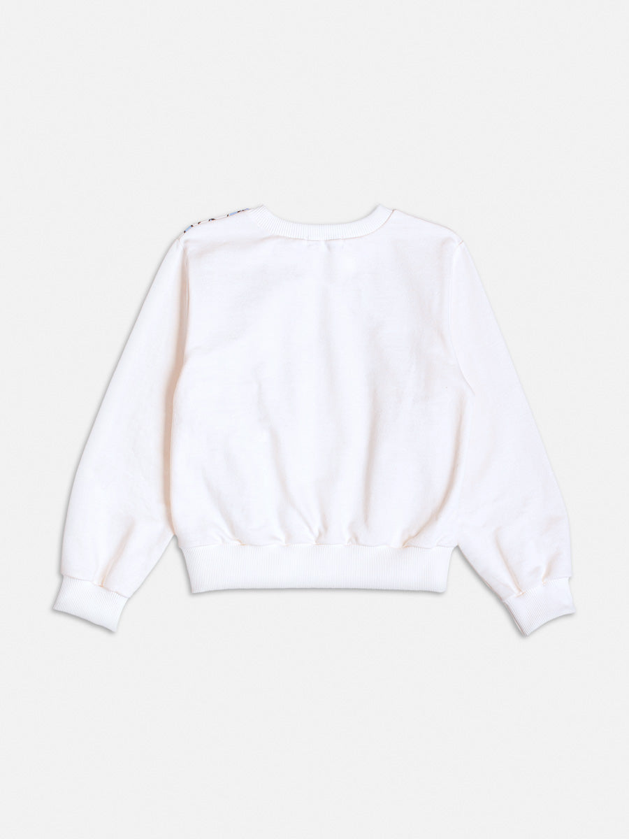 Casaco Moletom Daisy com Laço Pérola