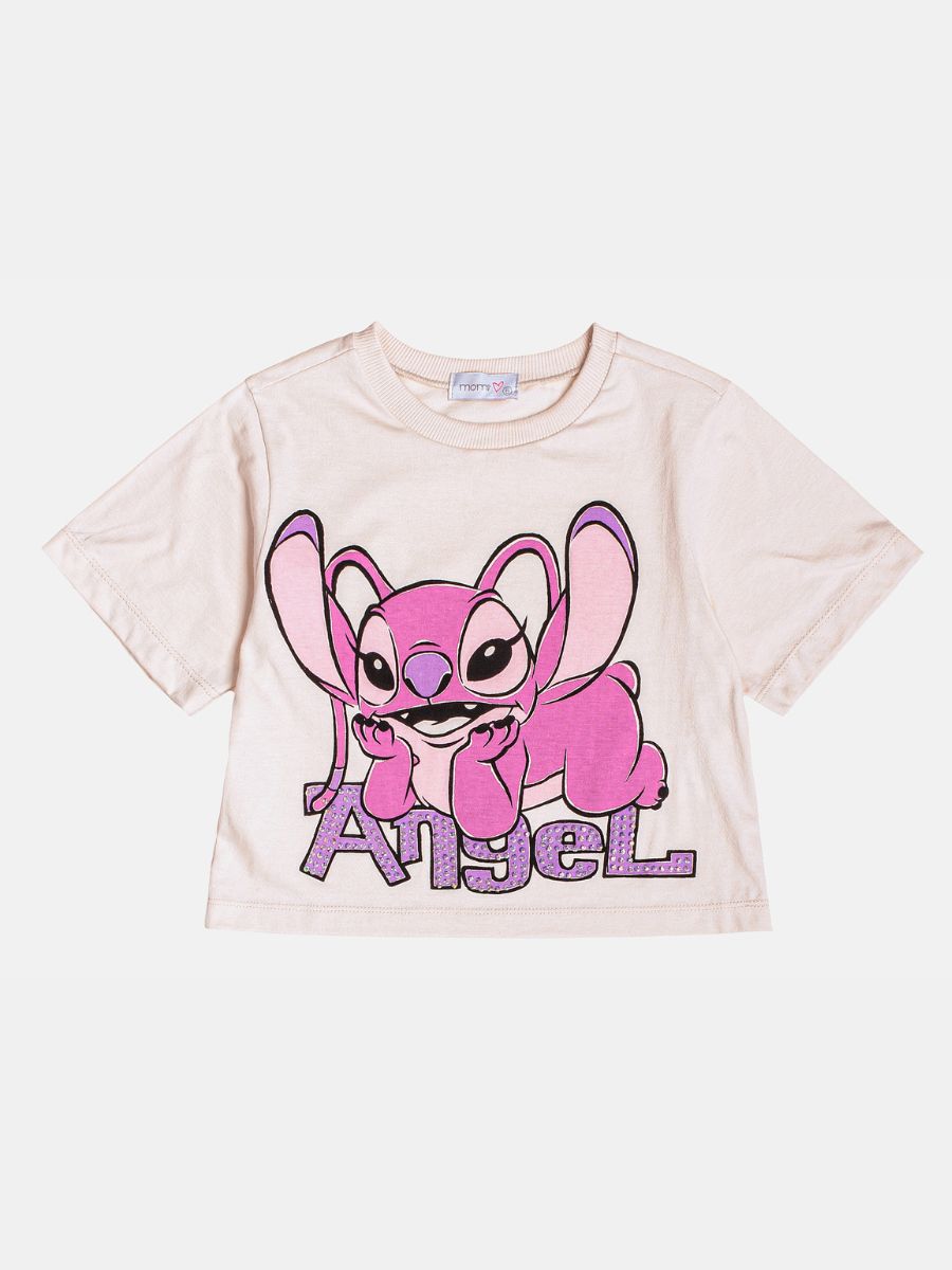 Blusa Angel com Strass Bege