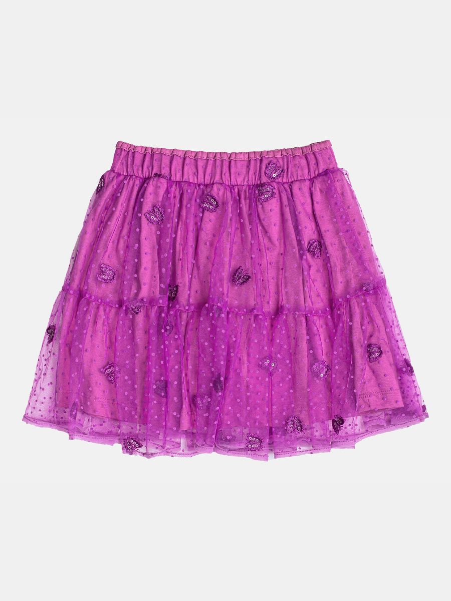 Saia Tule Borboletas Roxo Mystic