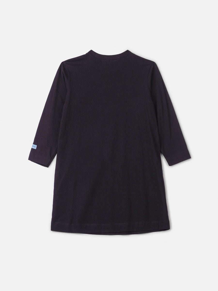 Vestido Licenciado Disney Preto Manga Longa