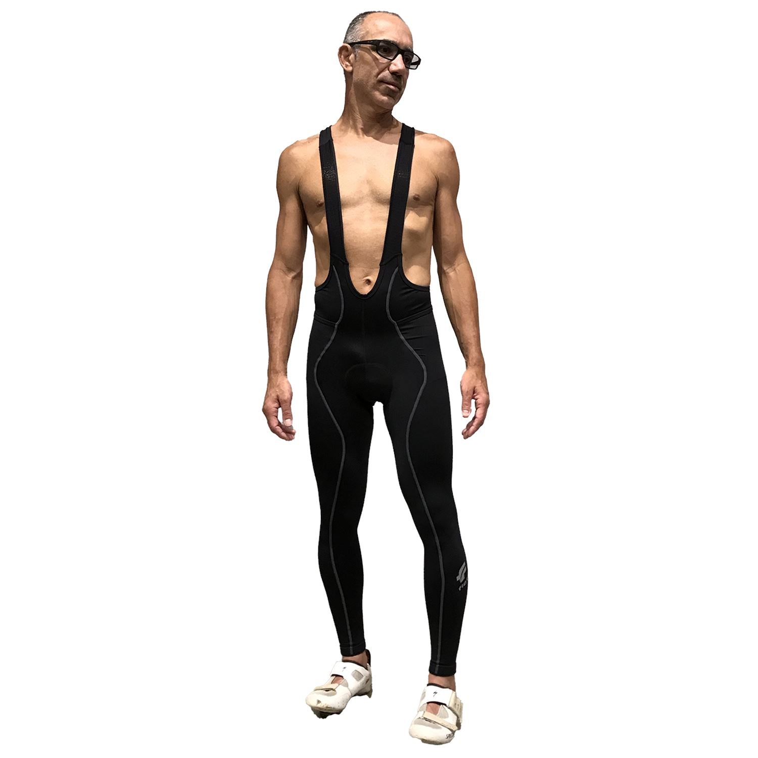 Calça Bretelle Nova Cycletech Masculina Preto com Estanho