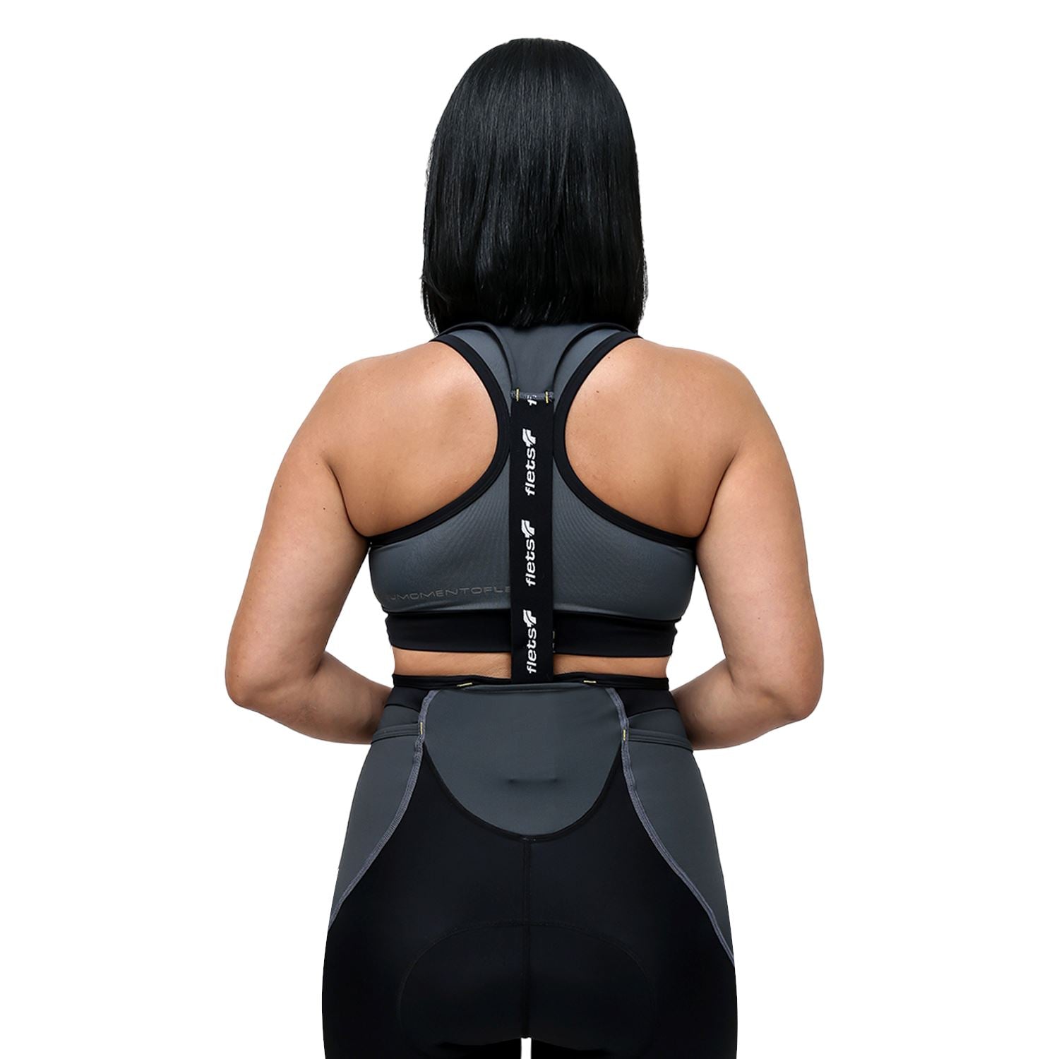 Bretelle Pee and Poop Easy Preto c/ Estanho Feminino