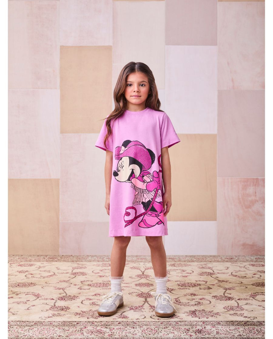Vestido Minnie Mouse Rosa Rock Rosé