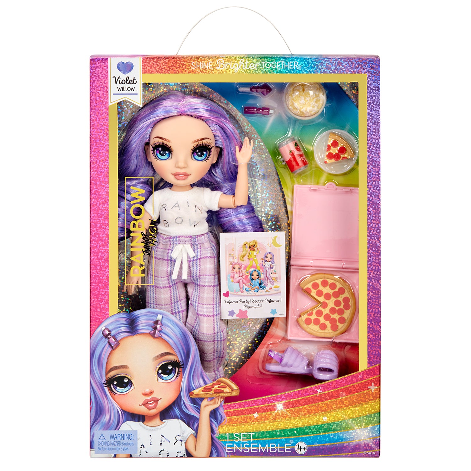 Boneca Rainbow High Jr High PJ Violet 23 cm Roxo