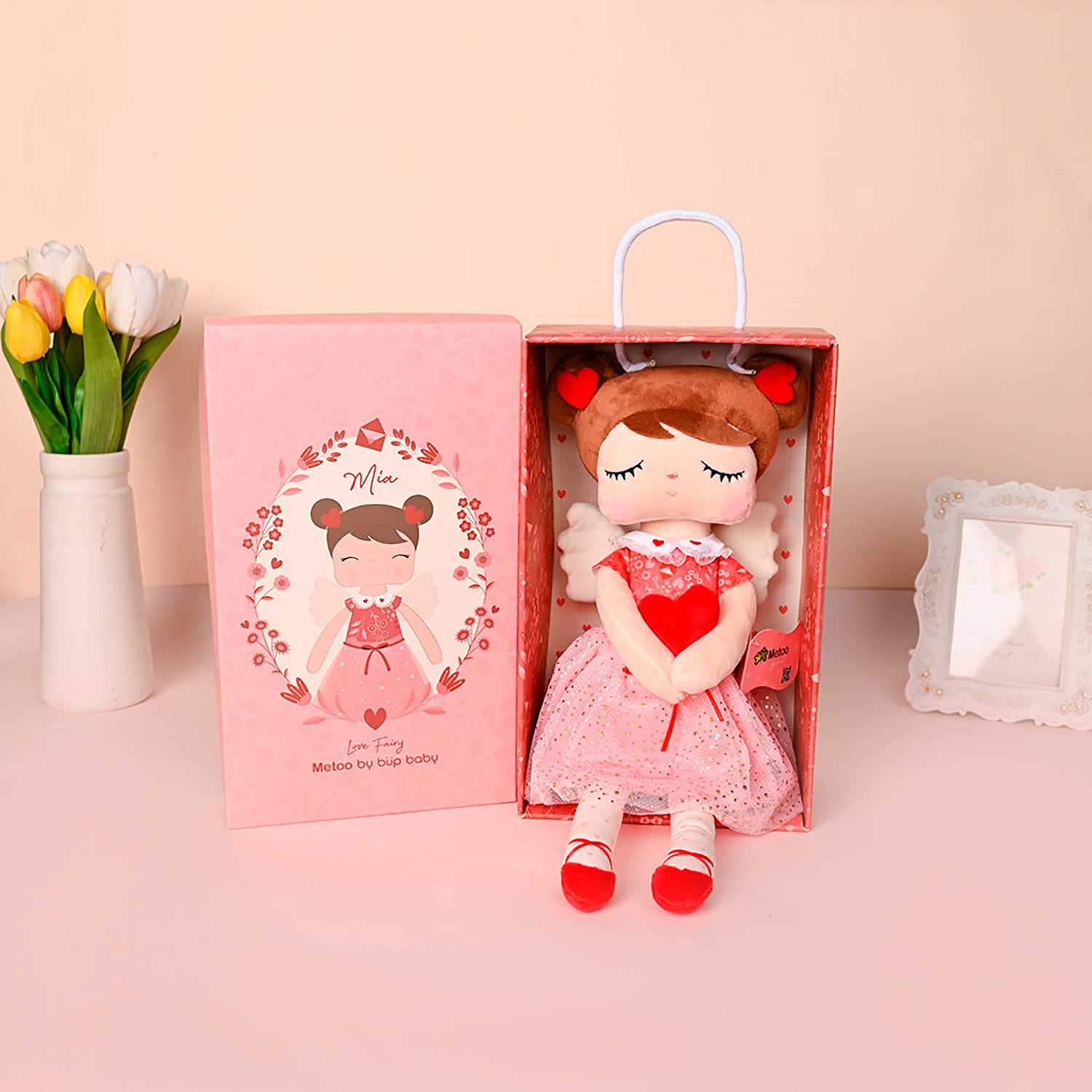 Boneca Metoo com Caixa Angela Fada Mia - 33 cm