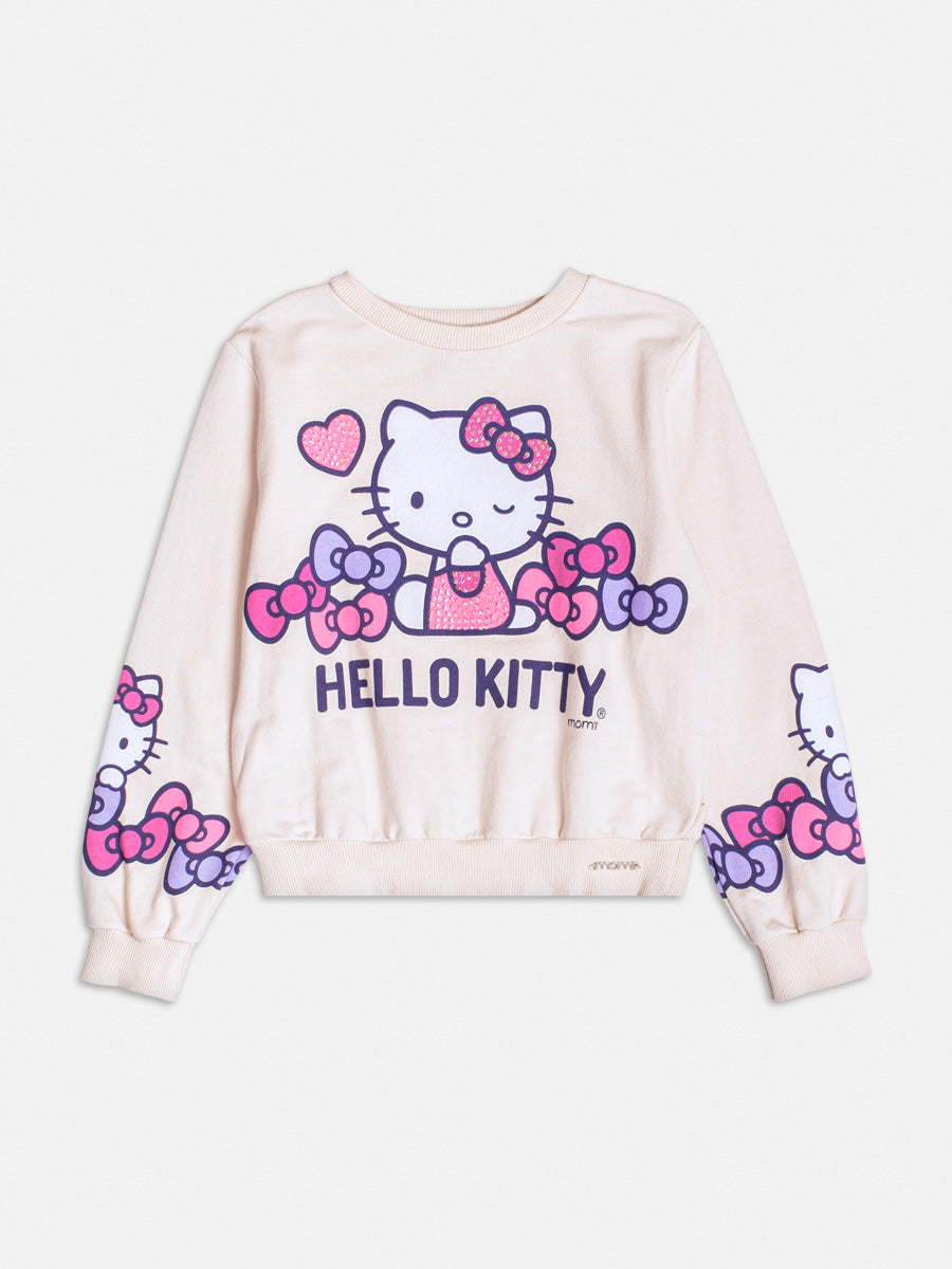 Casaco Moletom Hello Kitty Bege