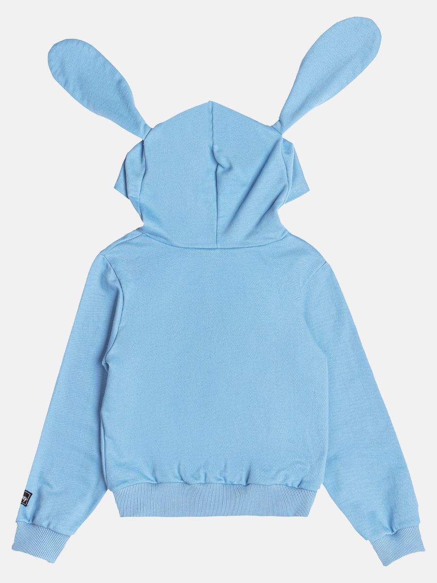 Casaco Stitch Capuz e Orelhas Azul Denim