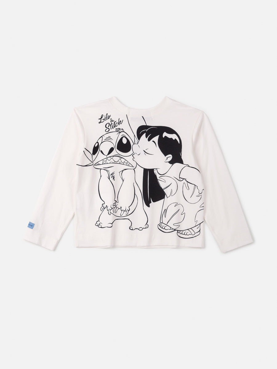 Blusa ML Lilo e  Stitch Pérola