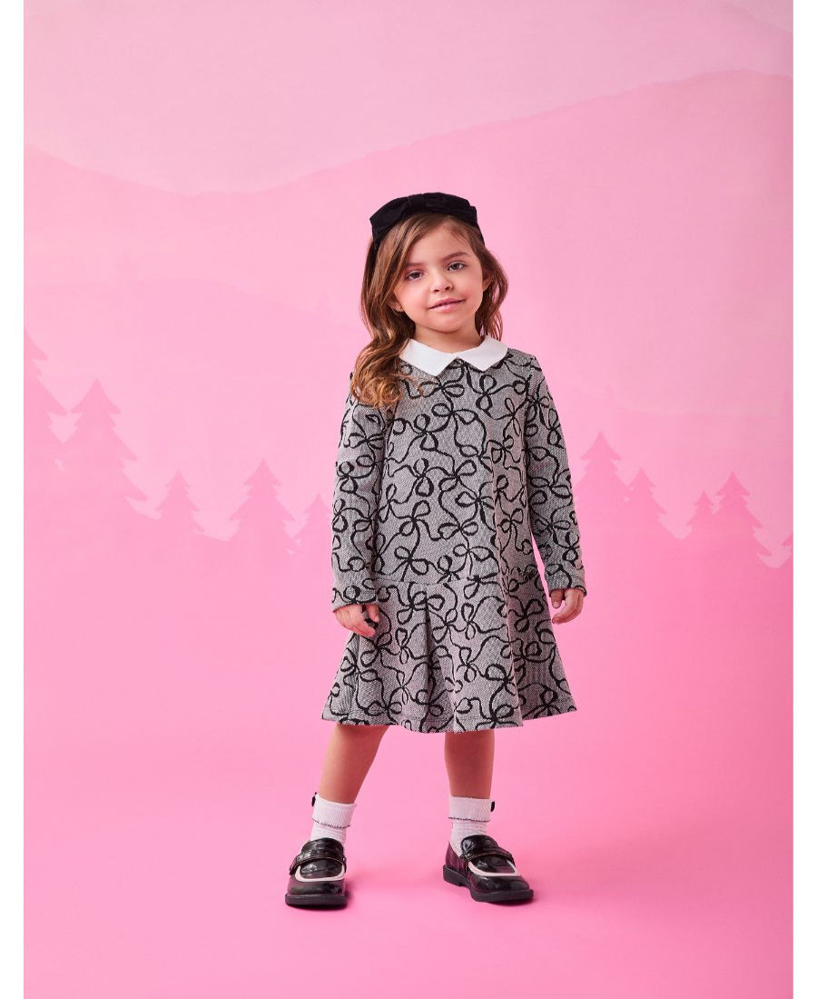 Vestido ML Jacquard Laços Mini