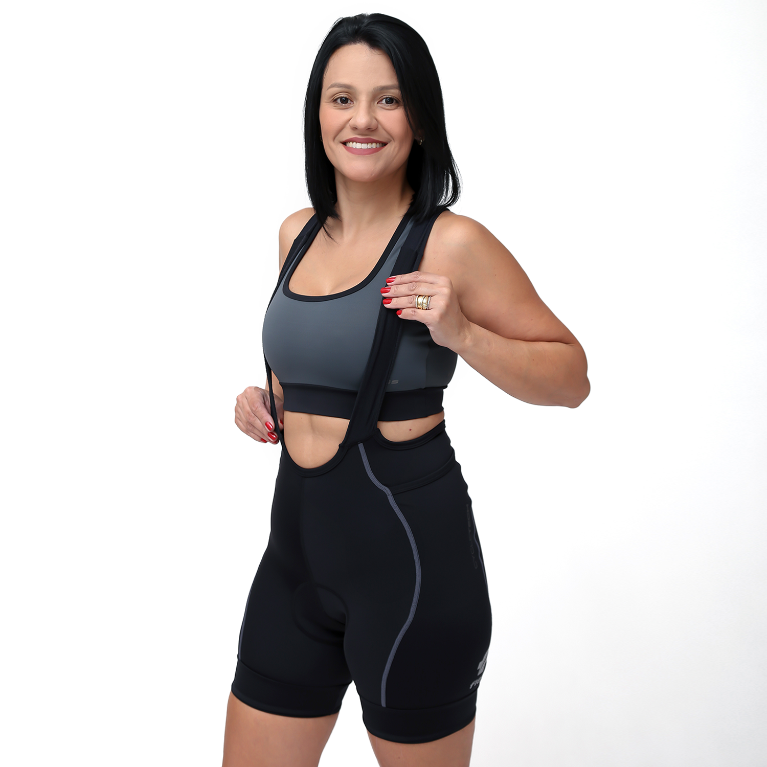 Bretelle Nova Cycletch Feminino Preto com Estanho