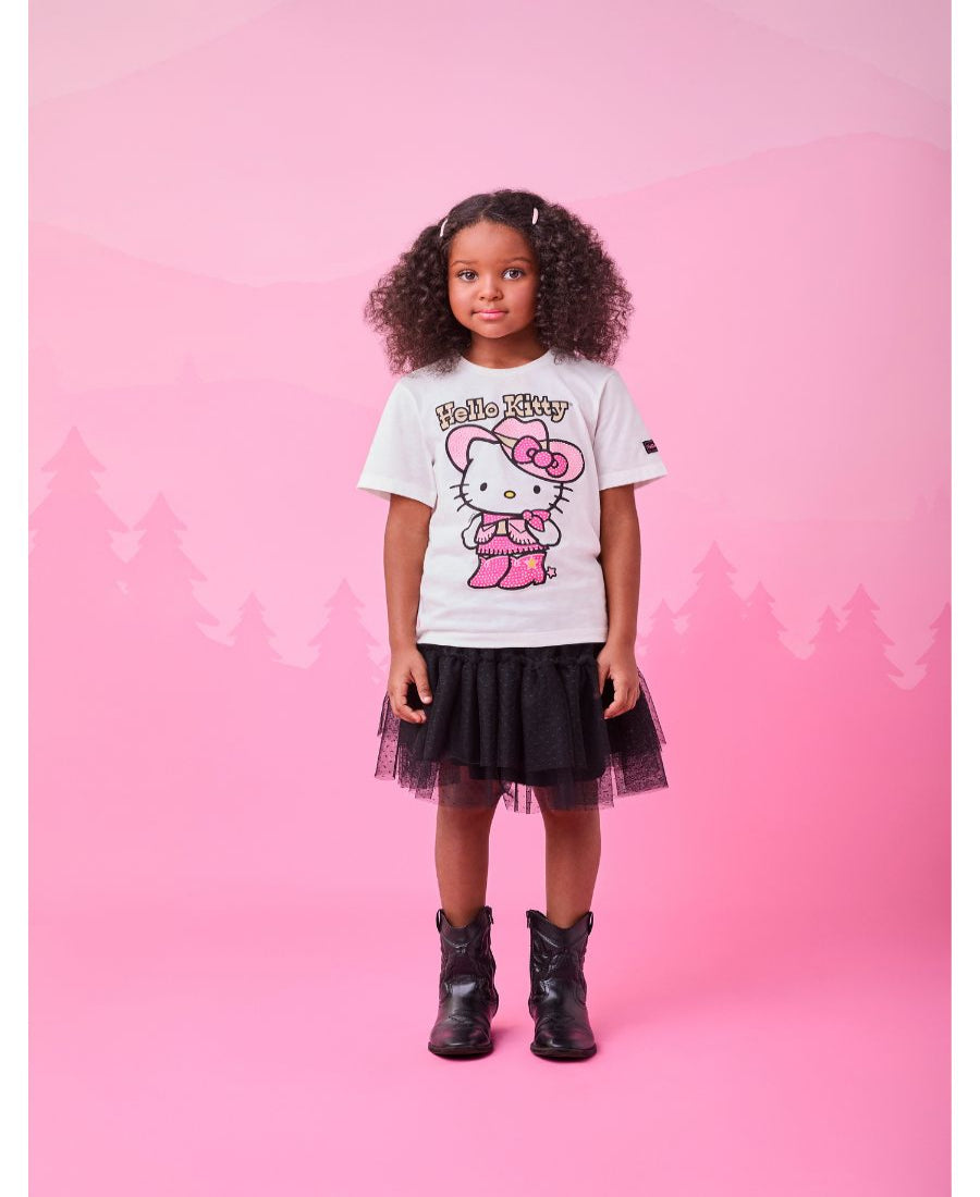Blusa CowGirl Hello Kitty Pérola