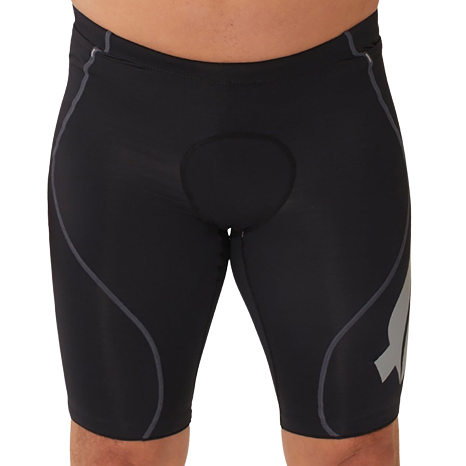 Bermuda Triathlon Masculina Preto e logo F Estanho