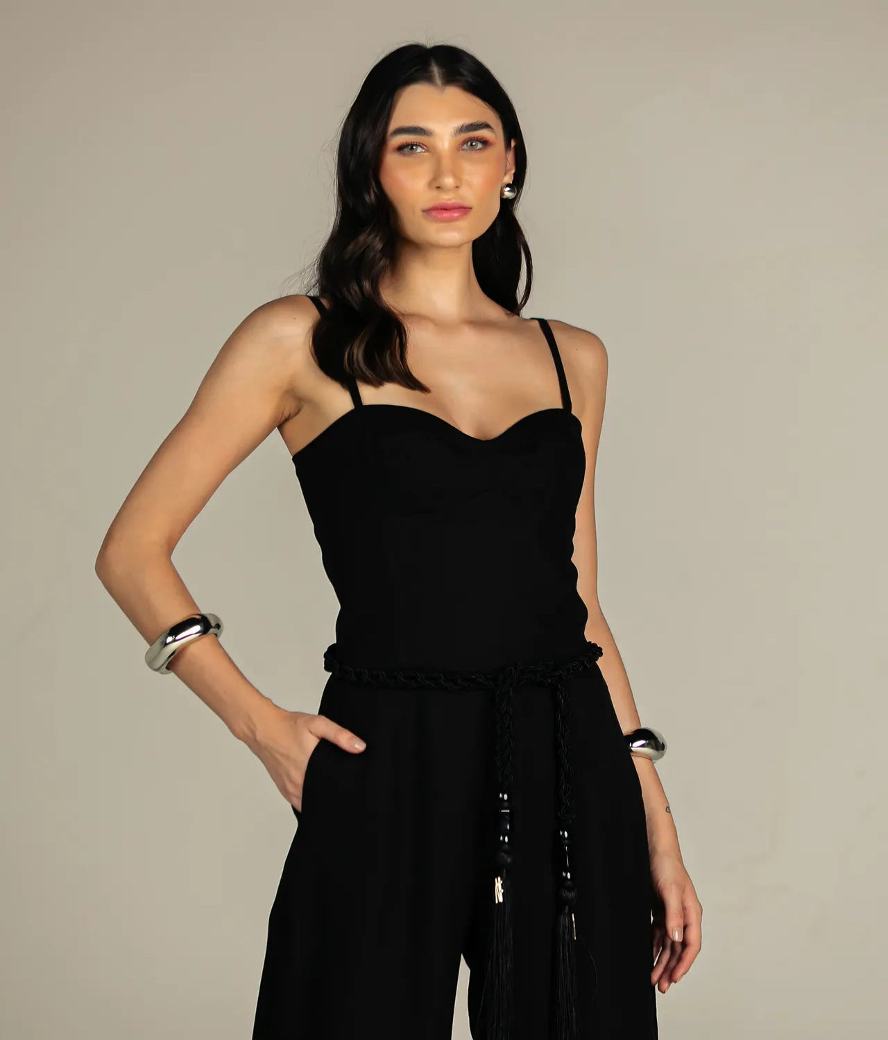 Macacão Pantalona e Corset