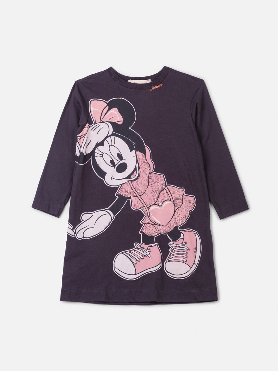 Vestido ML Licenciado Disney Grafite Escuro
