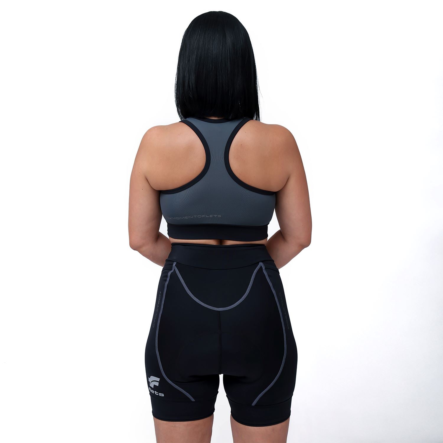 Bermuda Nova Cycletech Feminina Preto com Estanho