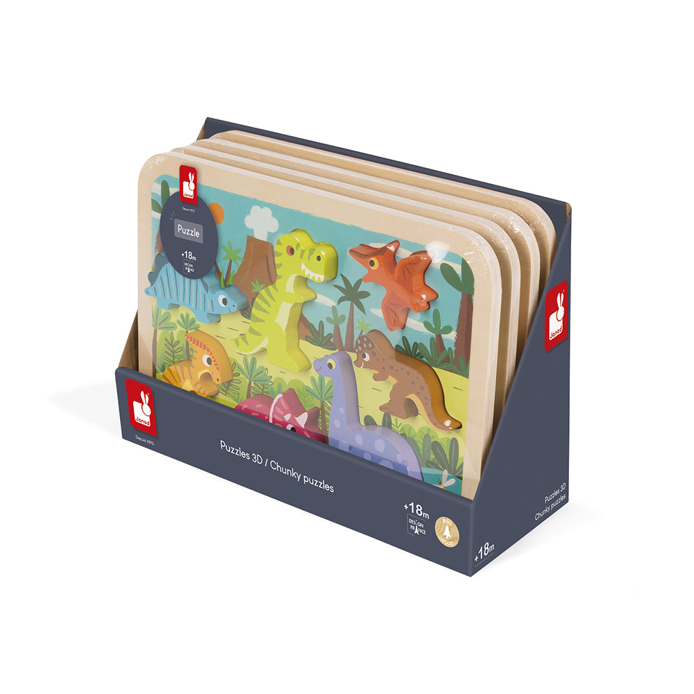 Encaixa-Formas Dinossauros - 8 peças