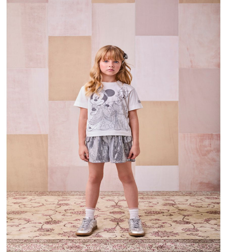 Shorts Paetê Cinza Grafite