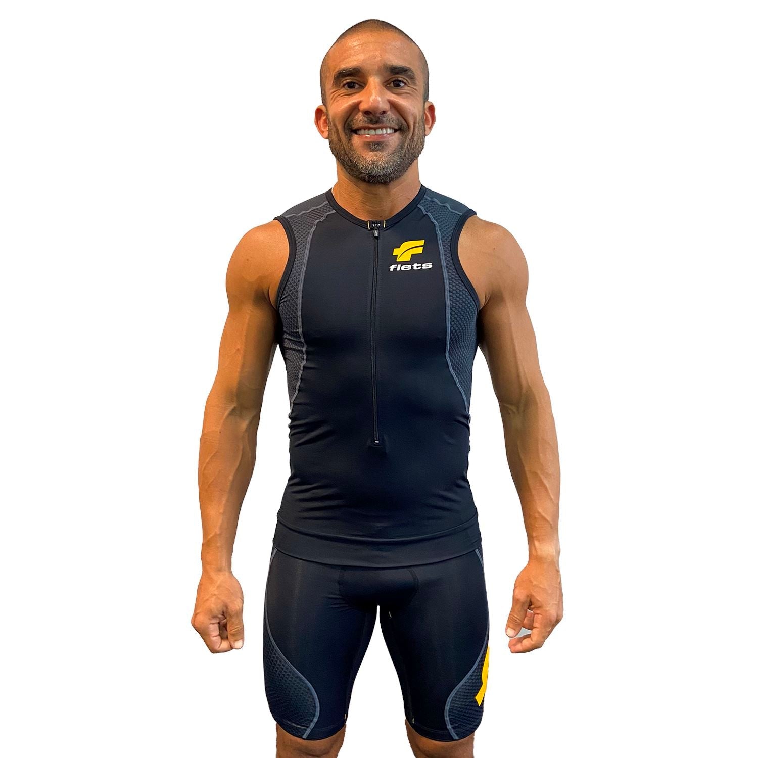 Regata Multisport Tri-Run Masculina Preta com FFE