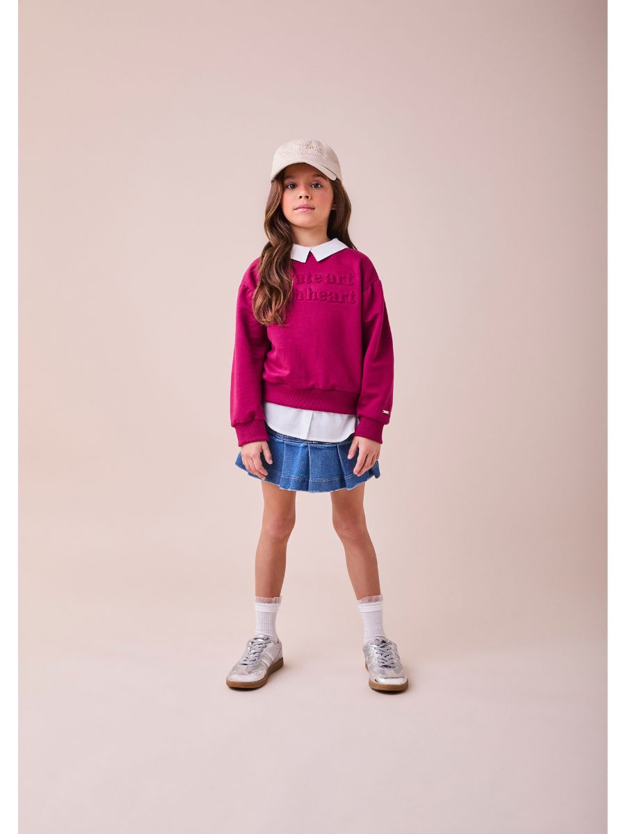 Casaco com Gola Cranberry