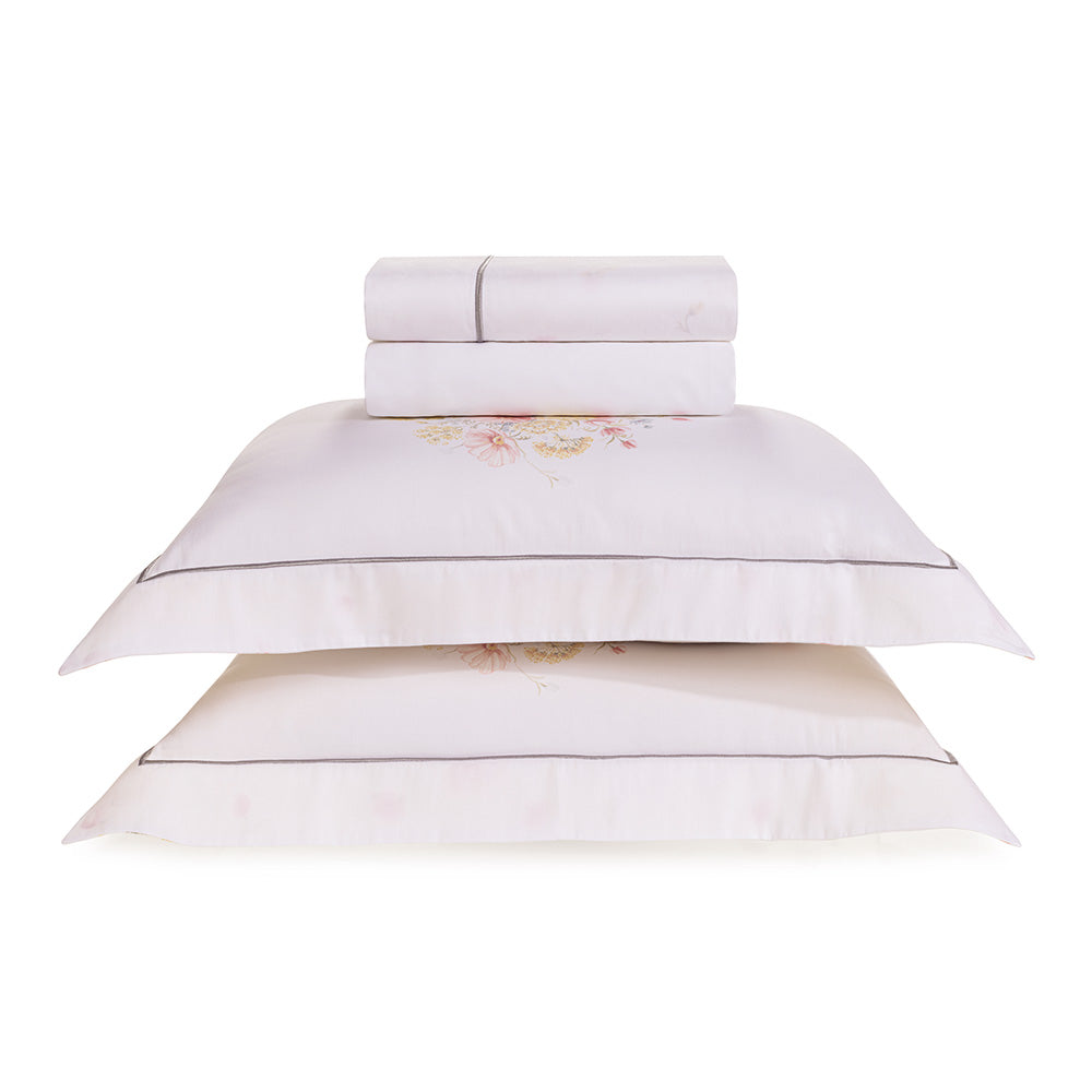Jogo de Cama King Trussardi Infiorata 300 Fios Algodão Egípcio
