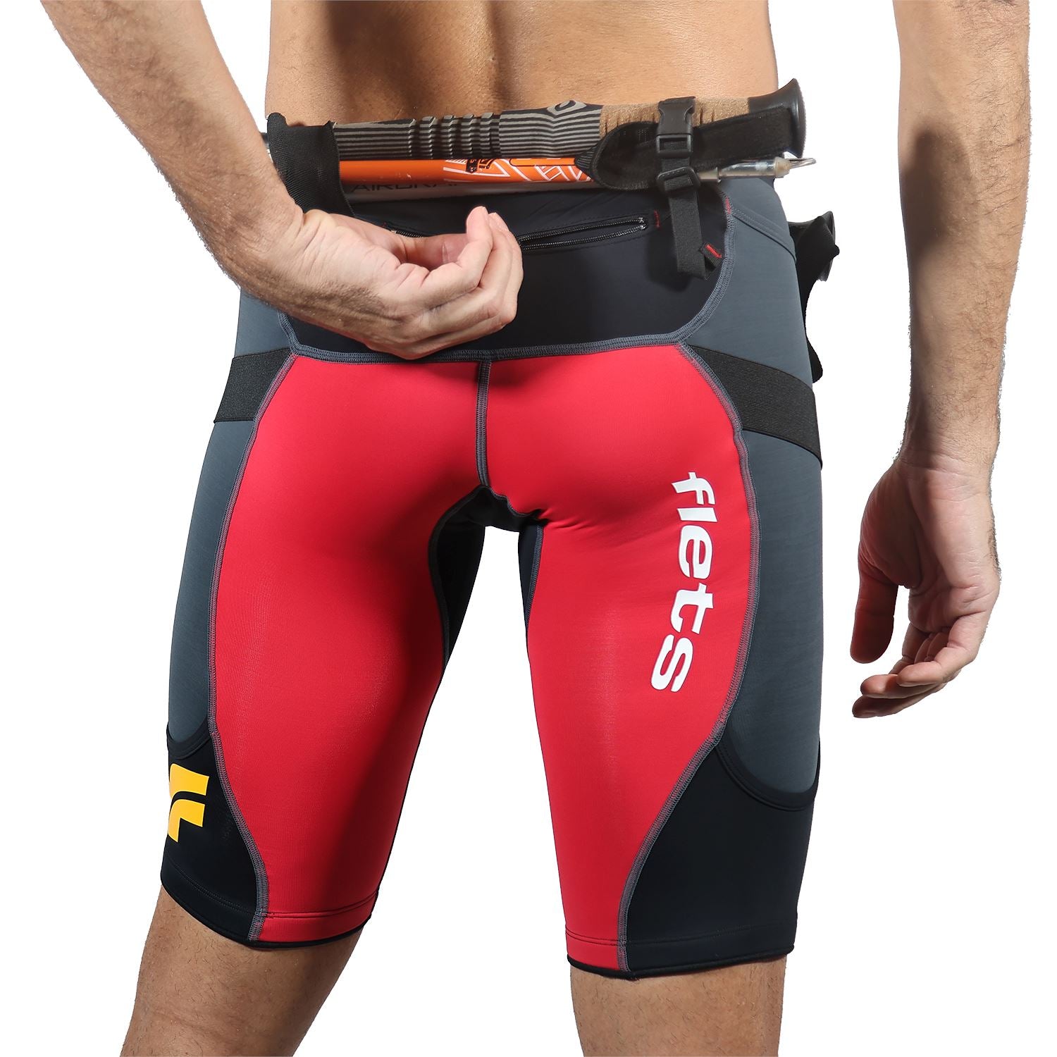 Bermuda Trail Running Vermelho com Preto Masculina