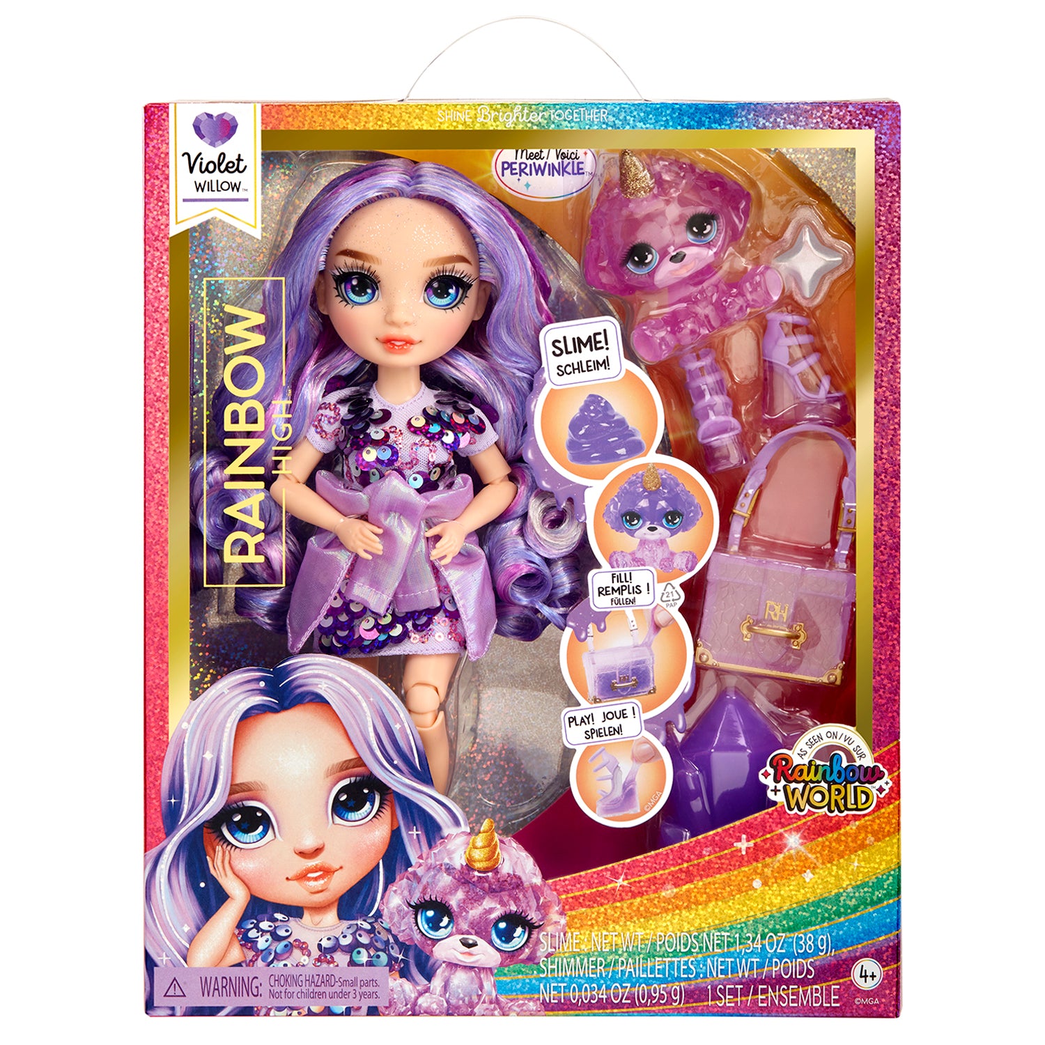 Boneca Classic Rainbow Fashion Doll - Violet 28 cm  (Roxo)