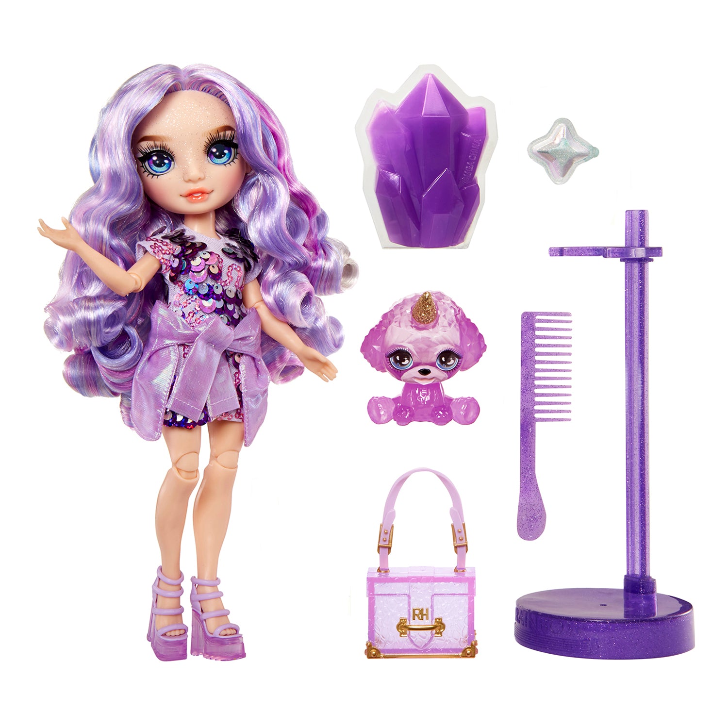 Boneca Classic Rainbow Fashion Doll - Violet 28 cm  (Roxo)