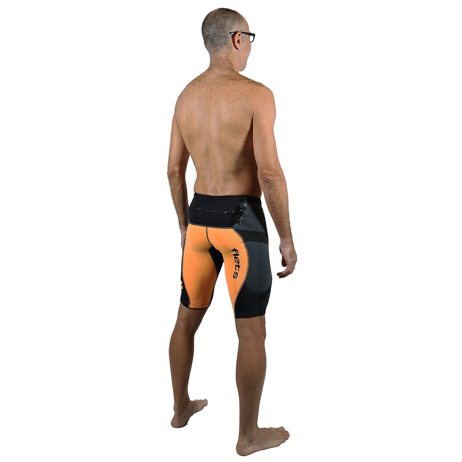 Bermuda Trail Running Laranja com Preto Masculina