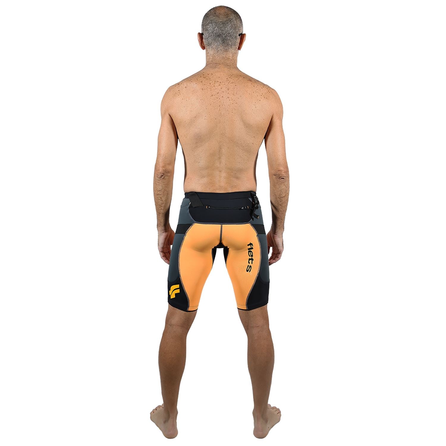 Bermuda Trail Running Laranja com Preto Masculina