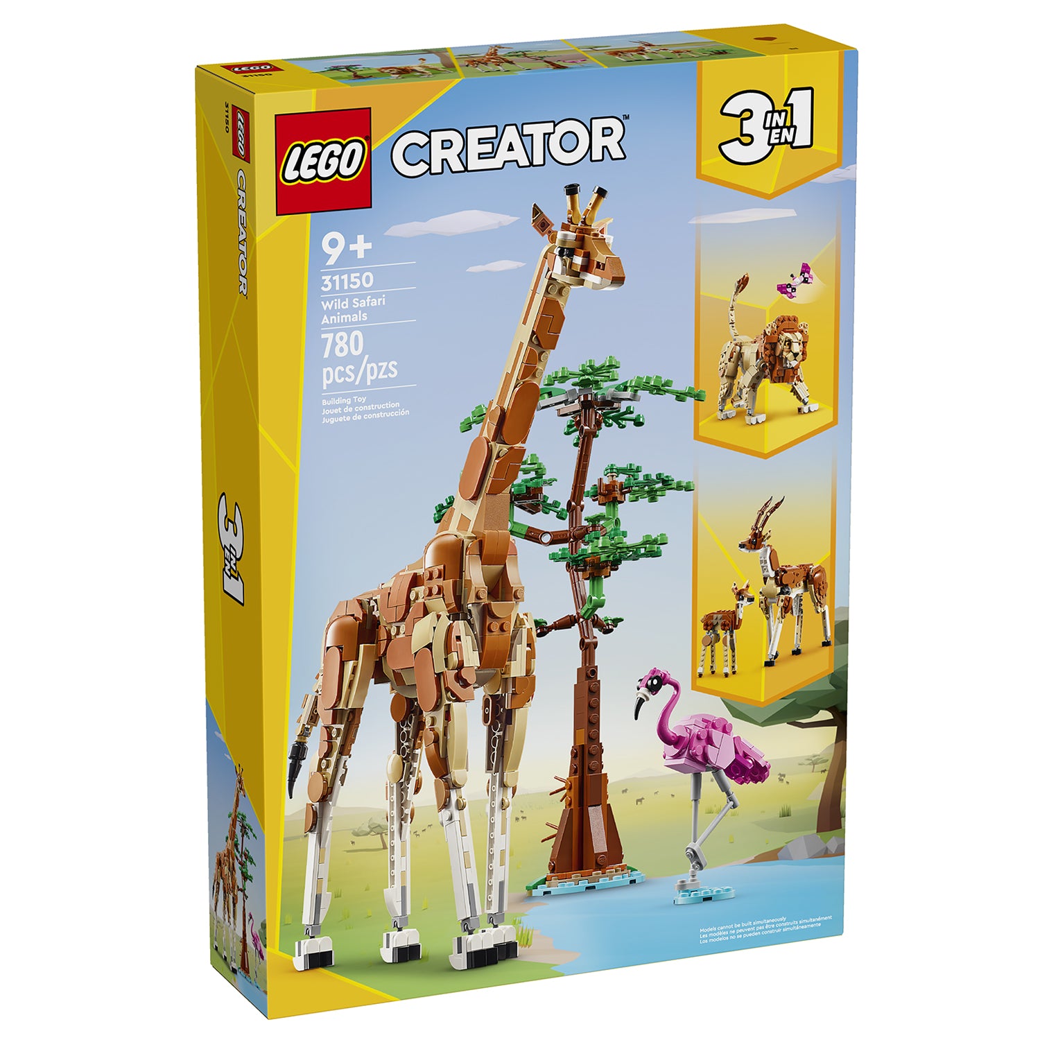 Lego Creator 3 em 1 - Animais Selvagens do Safári