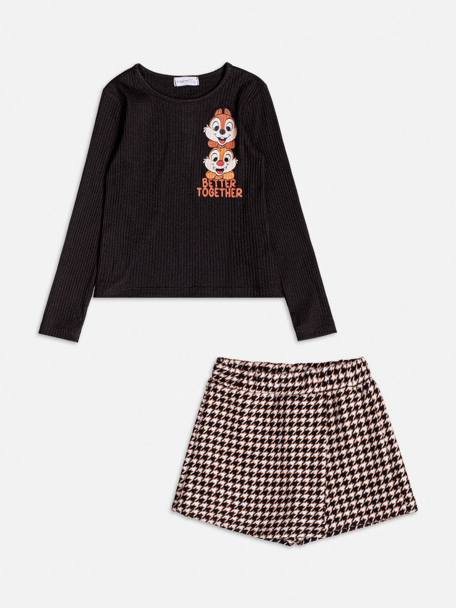 Blusa ML Tico e Teco Preto