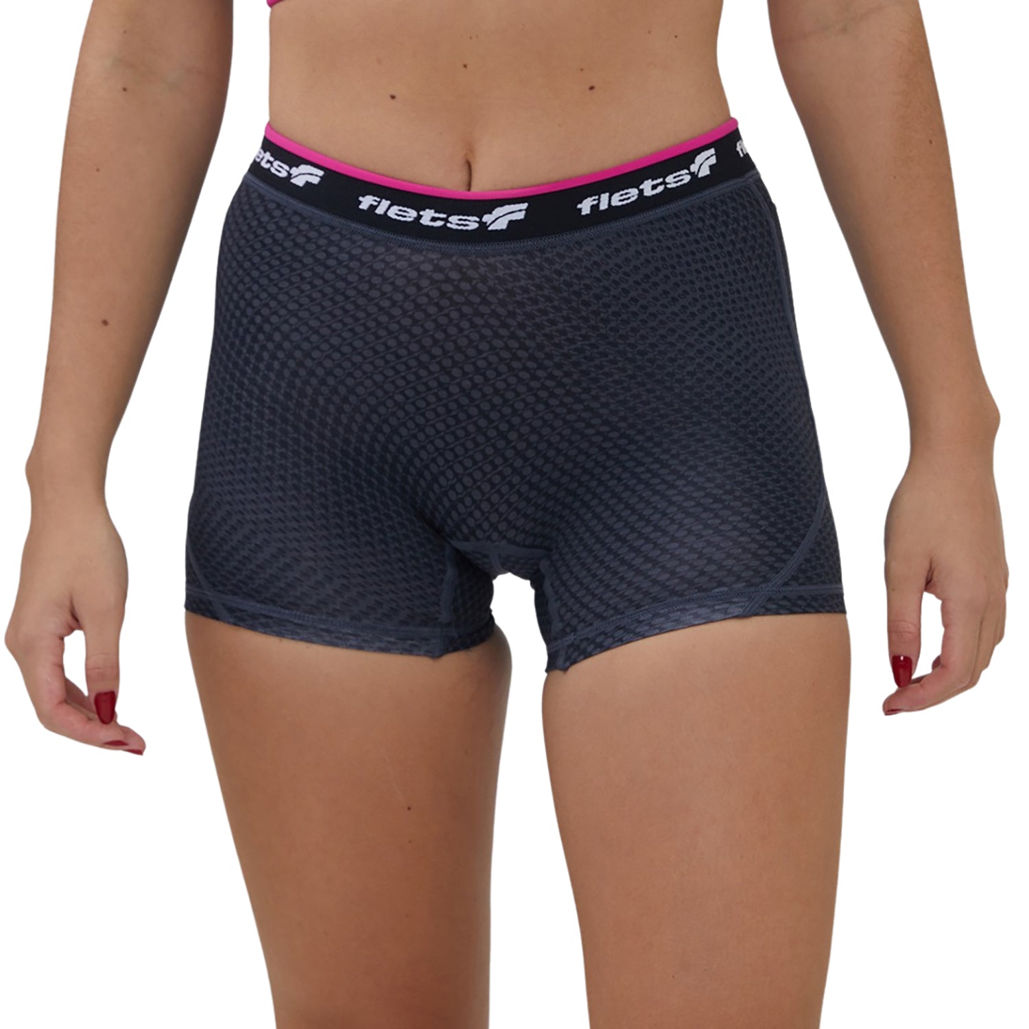 Shorts Curto de Compressão Feminino ffe Detalhe Rosa