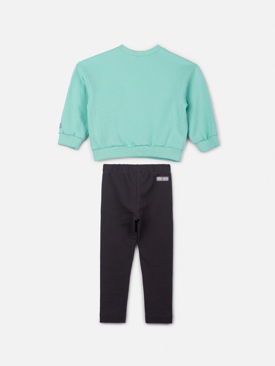 Conjunto Casaco e Legging Verde Chá