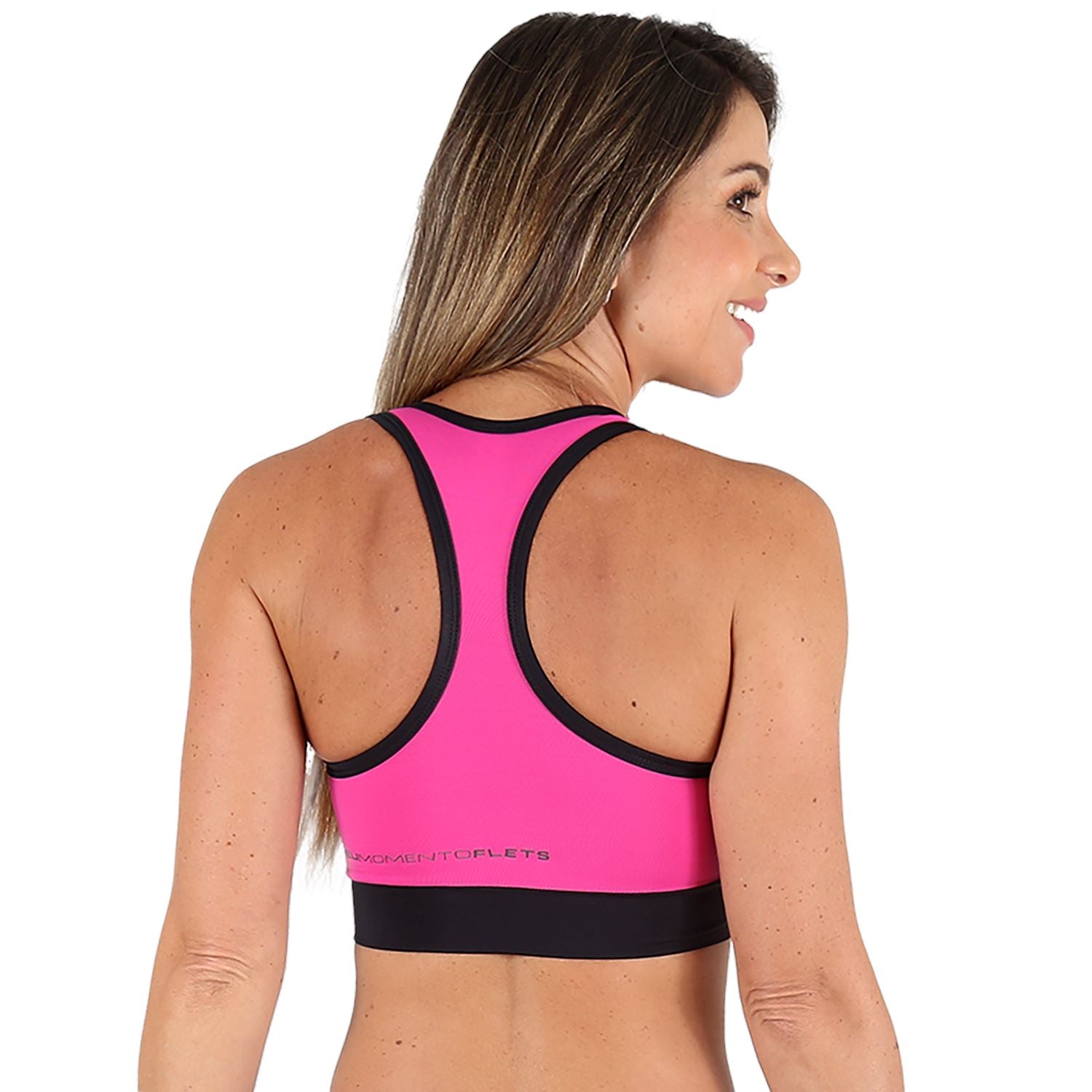 Top Costa Nadador Colours Rosa Com Detalhe Preto