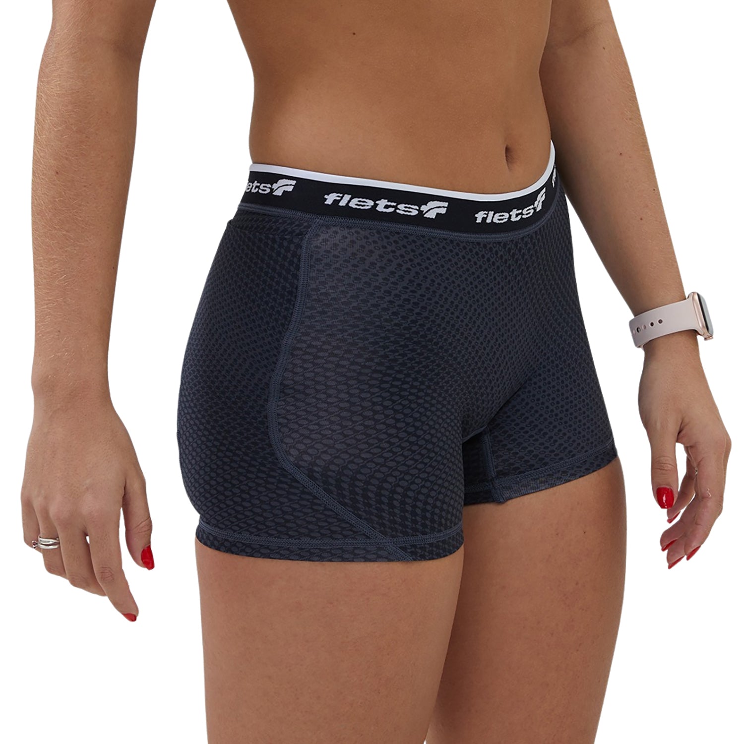 Shorts Curto de Compressão Feminino ffe Detalhe Branco