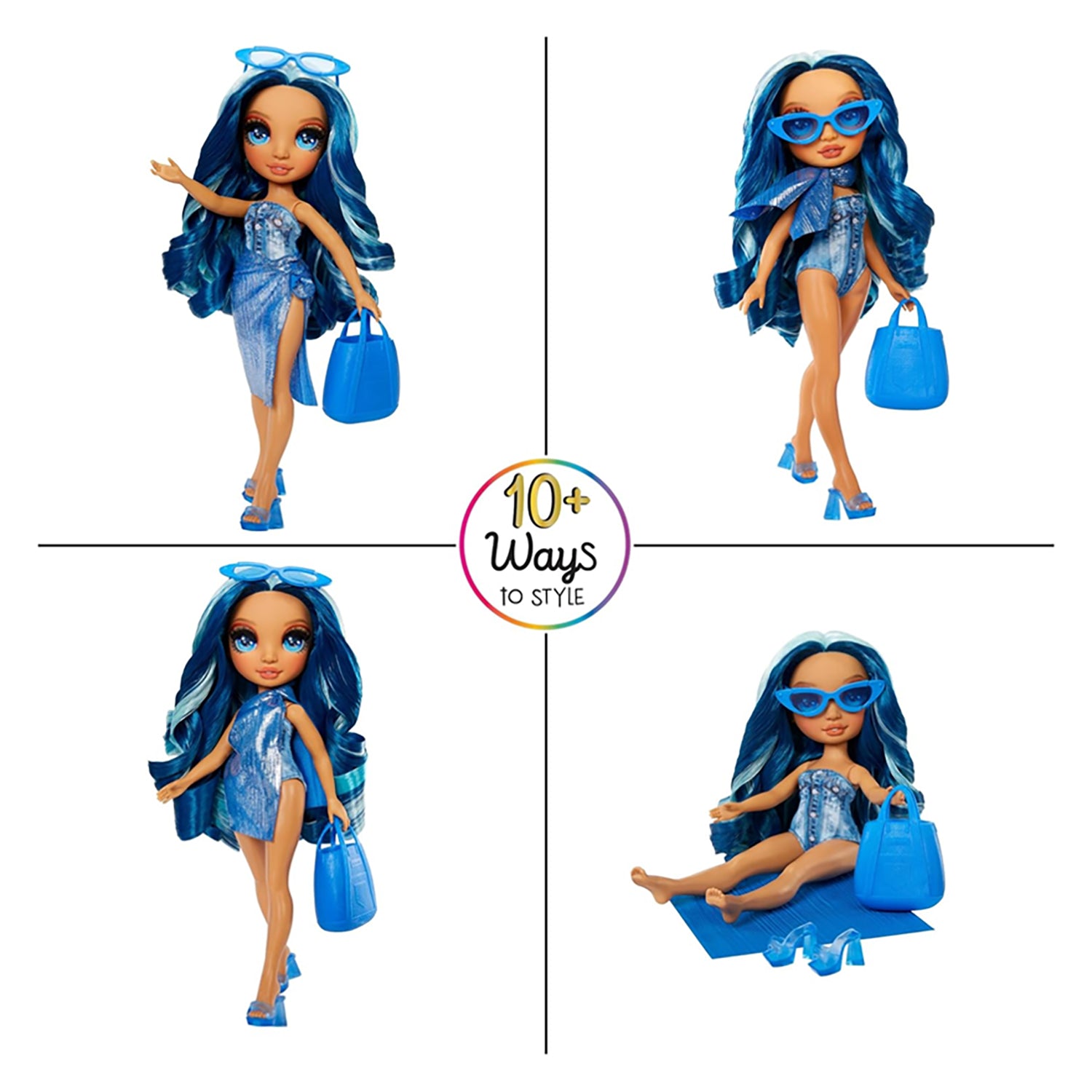 Boneca Rainbow High Swim & Style - Skyler 27 cm  (Azul)