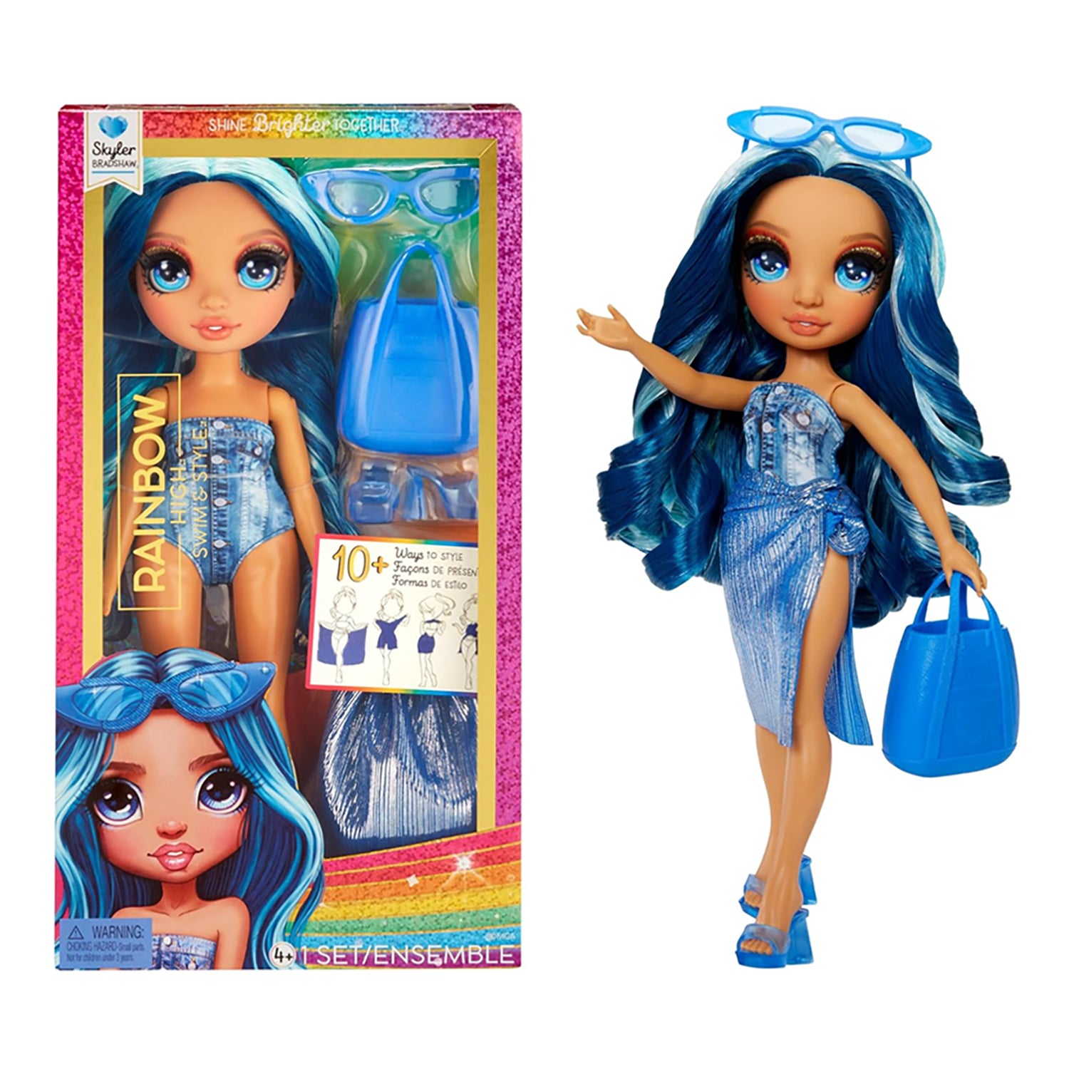 Boneca Rainbow High Swim & Style - Skyler 27 cm  (Azul)