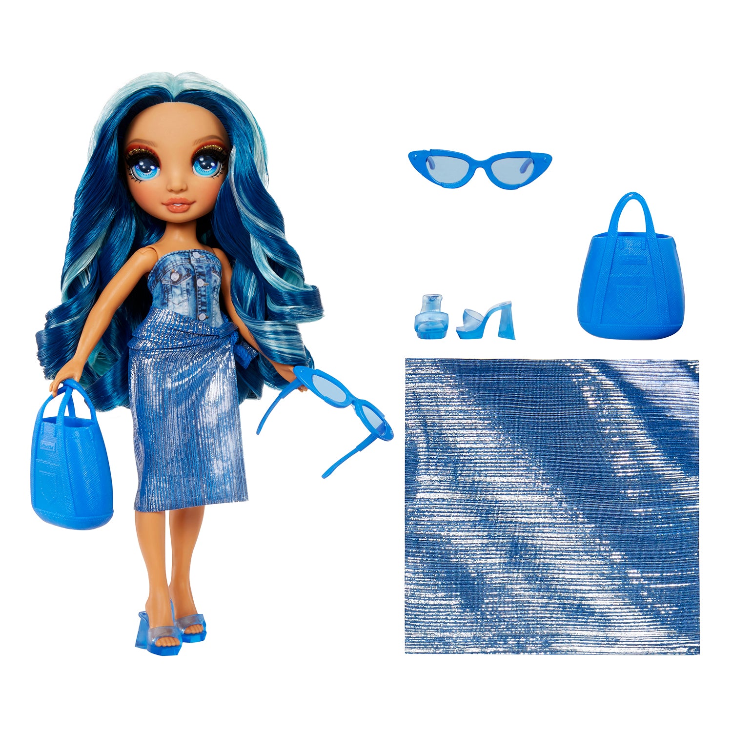 Boneca Rainbow High Swim & Style - Skyler 27 cm  (Azul)