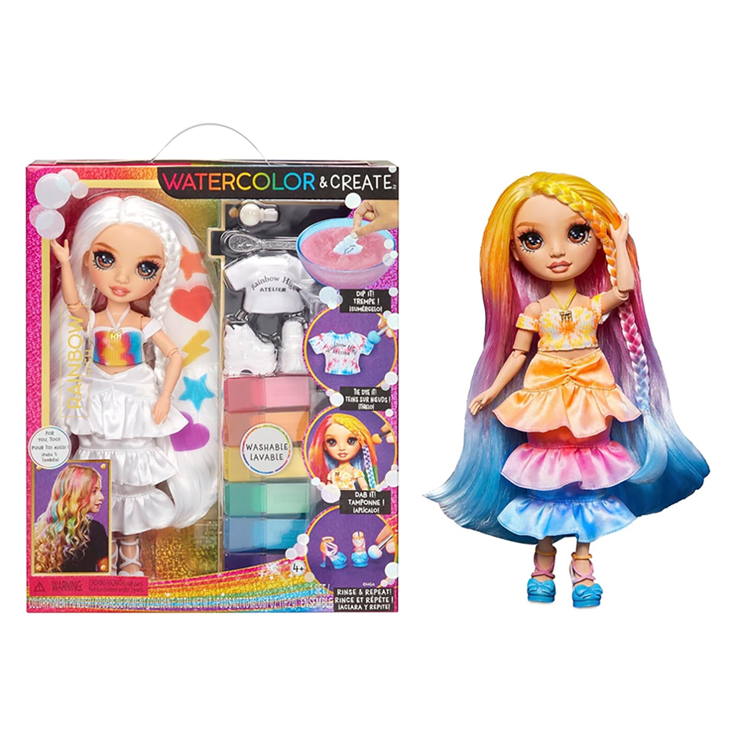 Boneca Rainbow High Water Color & Create New Theme Dolls - Olhos Marrons