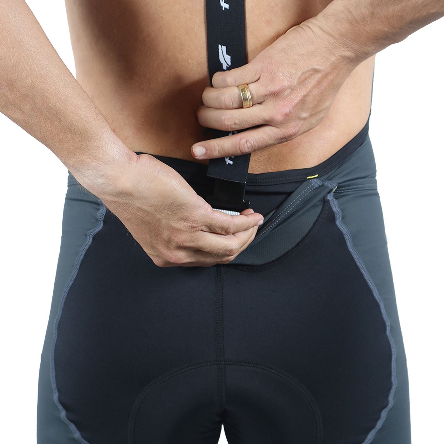 Bretelle Pee and Poop Easy Preto c/ Estanho Masculino