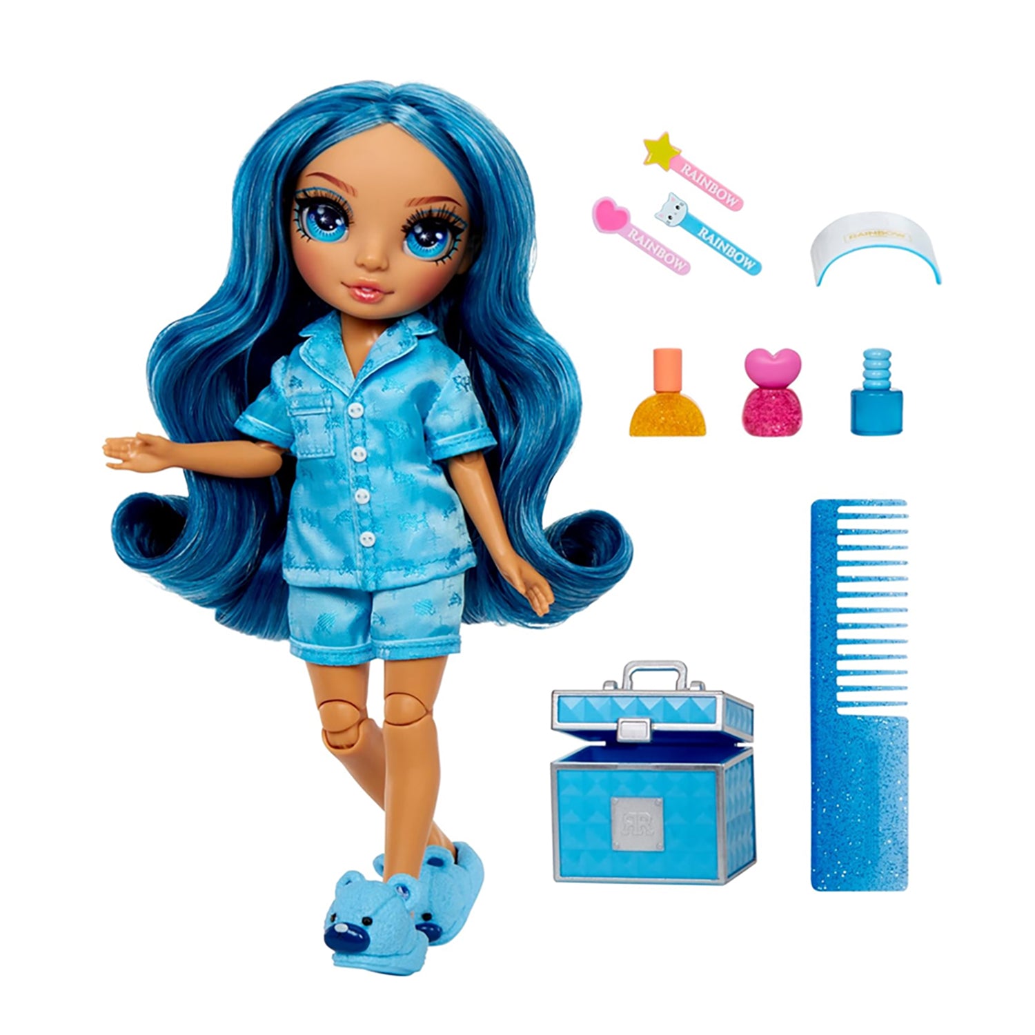 Boneca Rainbow High Jr High PJ Party Fashion - Skyler 23 cm (Azul)