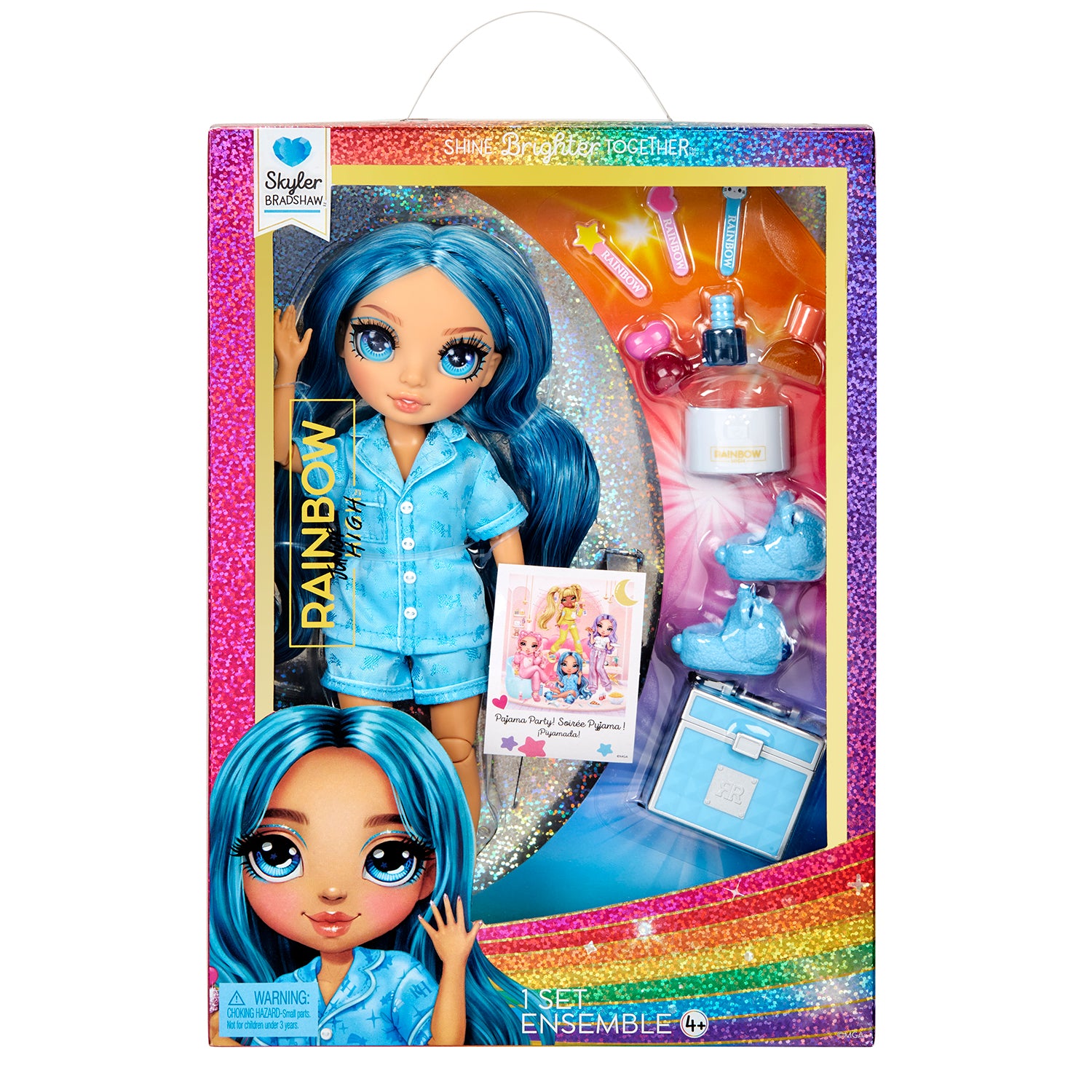 Boneca Rainbow High Jr High PJ Party Fashion - Skyler 23 cm (Azul)