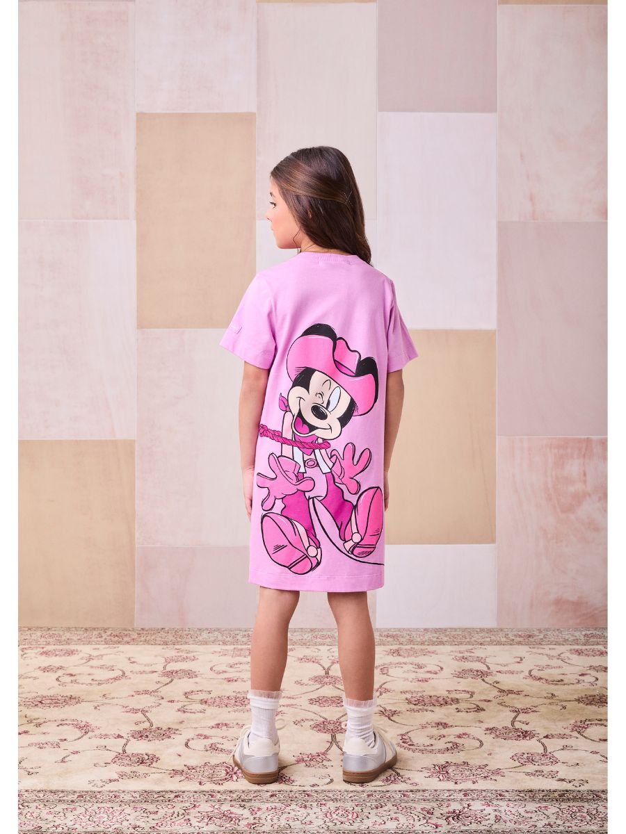 Vestido Minnie Mouse Rosa Rock Rosé