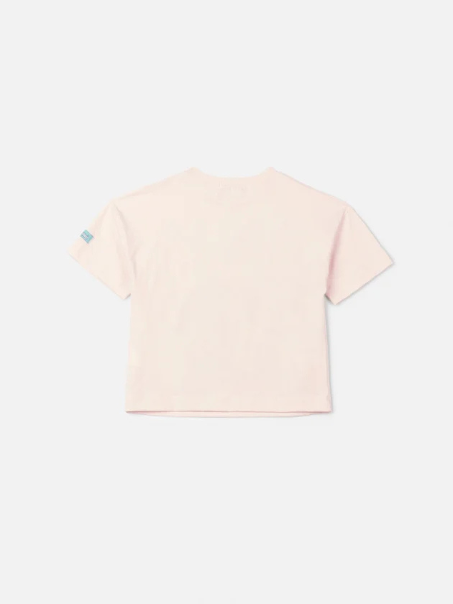 Blusa com Estampa e Strass Bege
